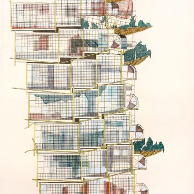 Tower of Studios- Sachenhausen Frankfurt-sir peter cook