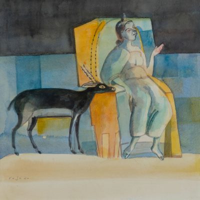 Girl-with-black-buck-Vasudevan