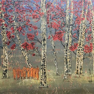 Monks-in-Blossom-Forest-G-R-Iranna