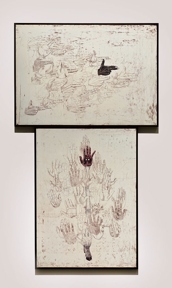 On paper show installation shoots