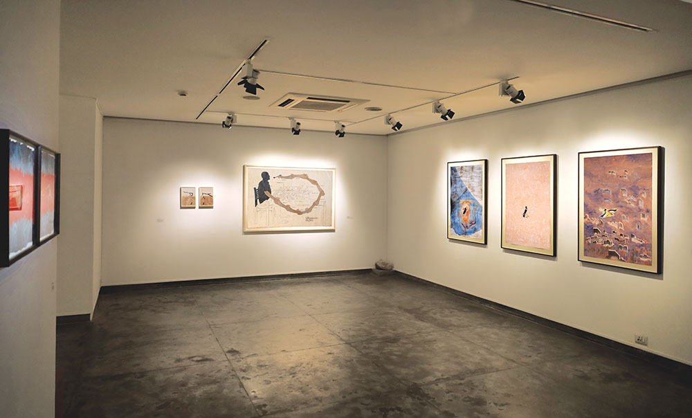 On paper show installation shoots