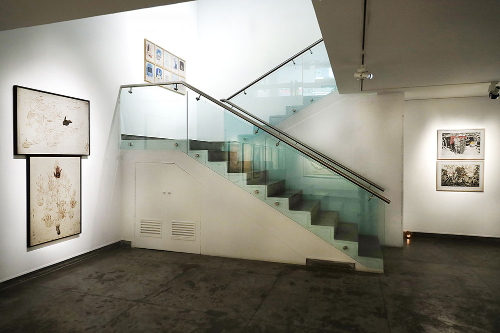 On paper show installation shoots