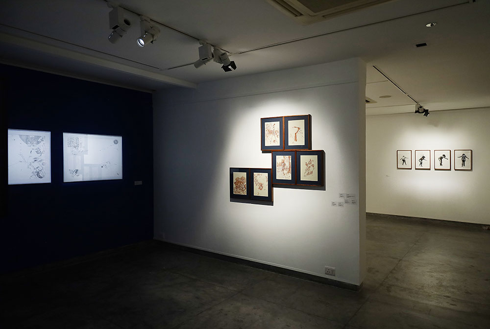 On paper show installation shoots