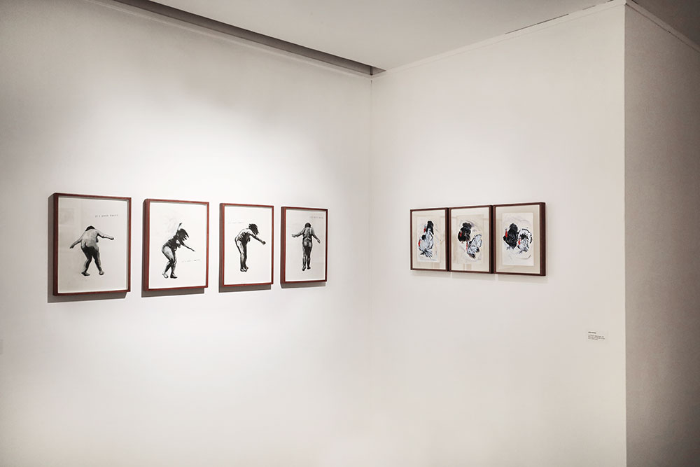 On paper show installation shoots