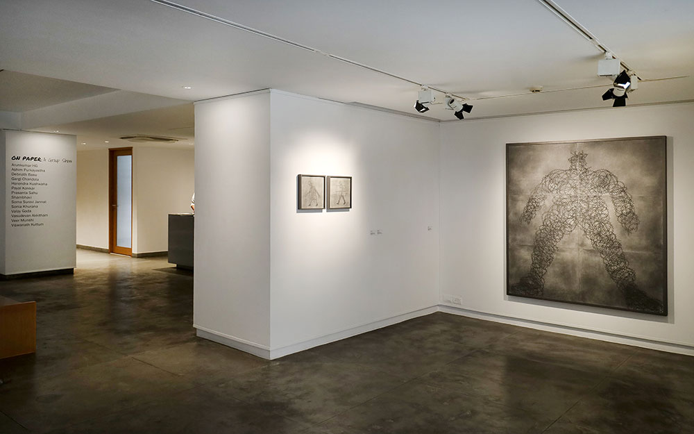 On paper show installation shoots