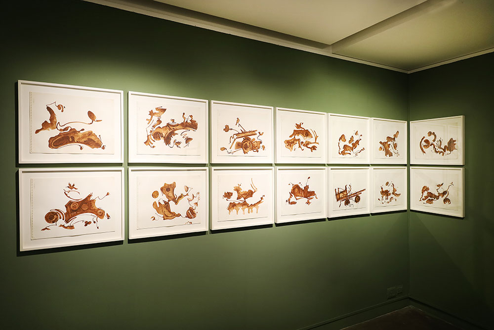 On paper show installation shoots