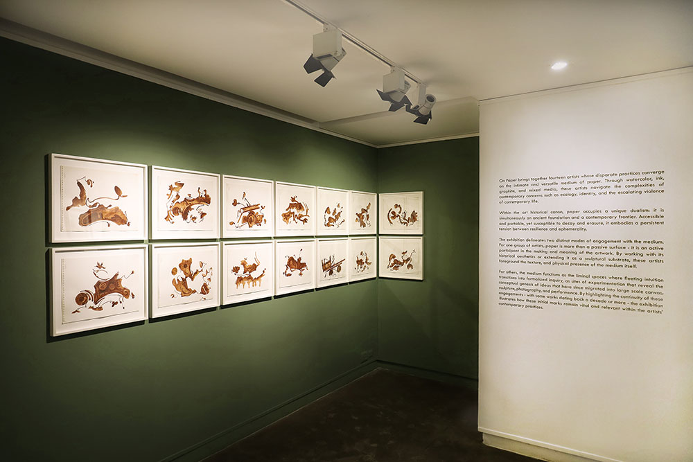 On paper show installation shoots
