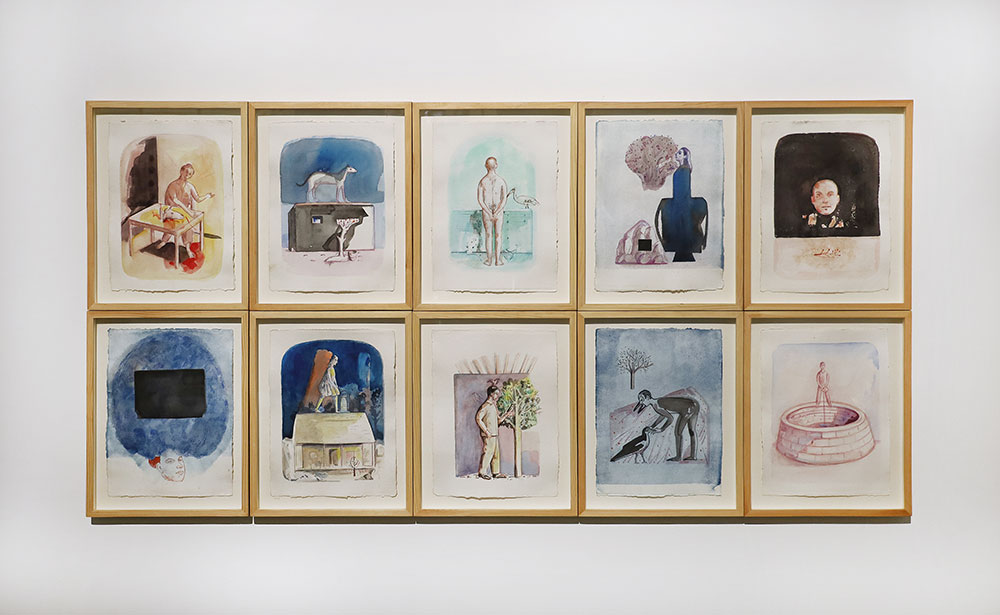 On paper show installation shoots