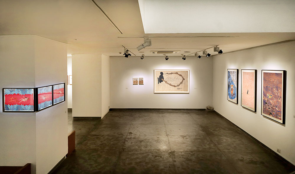 On paper show installation shoots